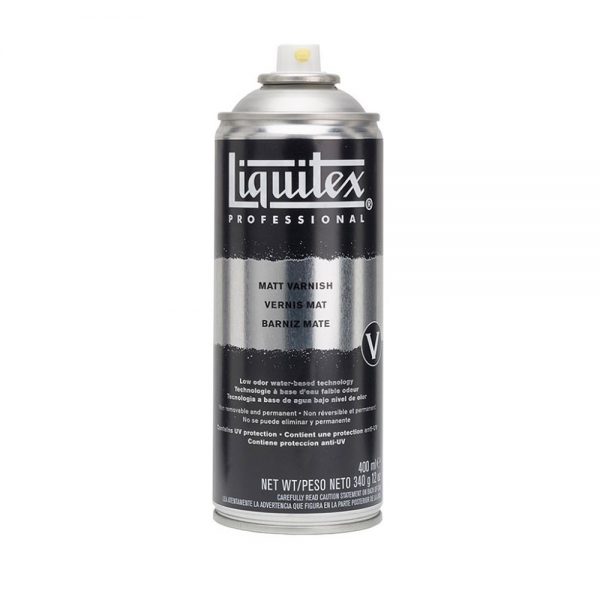 Bình xịt tạo lớp phủ bảo vệ màu acrylic Liquitex Varnish Spray Matte (Bóng mờ) – 400ml (14Oz)